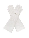 Calvin Klein 205w39nyc Padded Leather Gloves In White