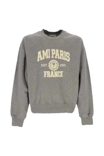 Ami Alexandre Mattiussi Ami Sweaters In Grey