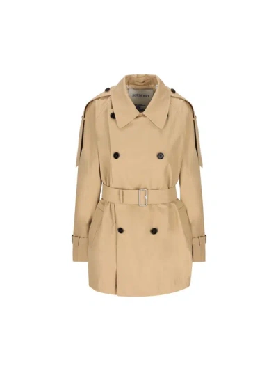 Burberry Coats In Flax
