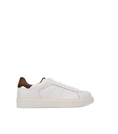 Doucal's Sneakers In Bianco/marrone