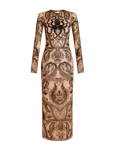 Etro Midi Dresses In Nude & Neutrals