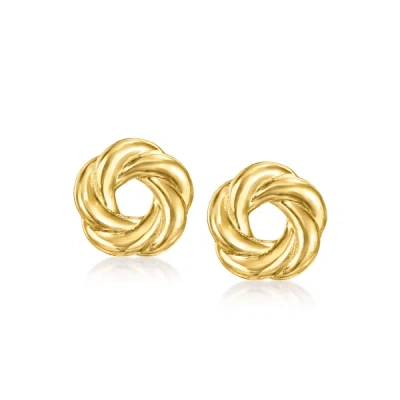 Rs Pure By Ross-simons Italian 14kt Yellow Gold Twisted Circle Earrings