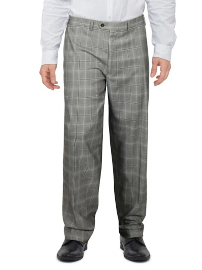 Sean John Mens Classic Fit Pattern Suit Pants In Grey