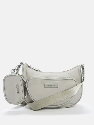 Guess Factory Martin Crossbody In Silver