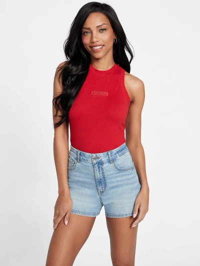 Guess Factory Eco Hula Tank Top In Red
