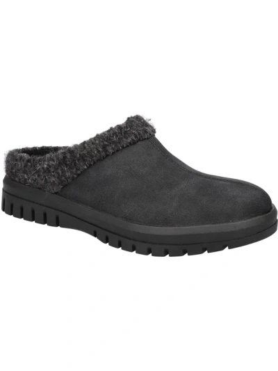 Easy Street Next Womens Faux Suede Slip On Clogs In Grey