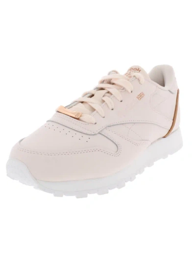 Reebok Classic Leather Womens Low Top Trainers In Pink