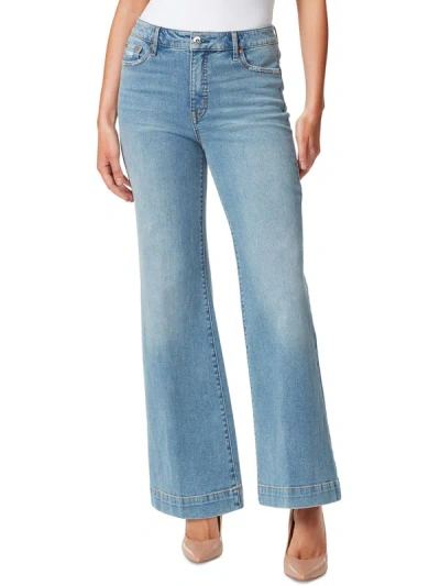 Jessica Simpson True Love Womens Trouser Vintage Wide Leg Jeans In Multi