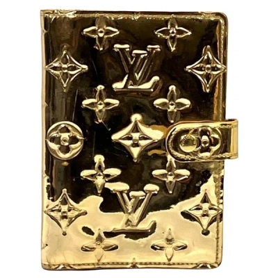Pre-owned Louis Vuitton Agenda Synthetic Wallet () In Gold