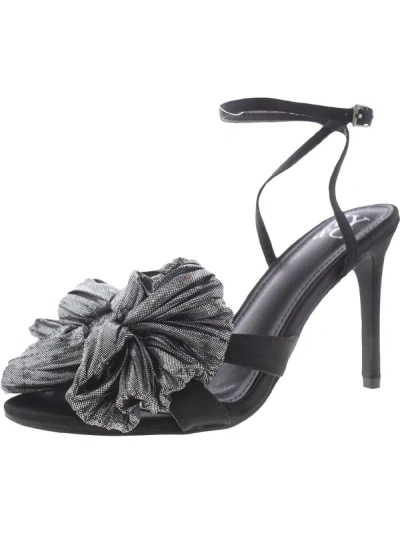 New York And Company Tina Womens Satin Bow Heels In Black