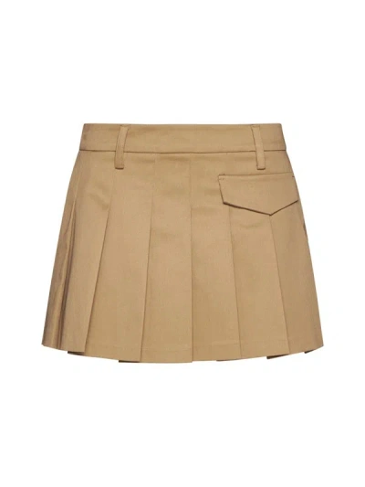 Blanca Vita Skirts In Leather Brown