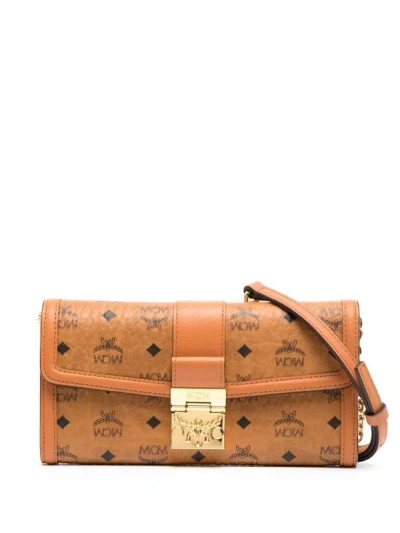 Mcm Large Tracy Crossbody Wallet In Brown