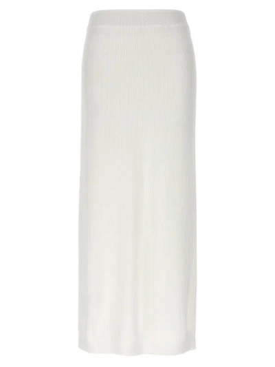 Brunello Cucinelli Knitted Skirt In White