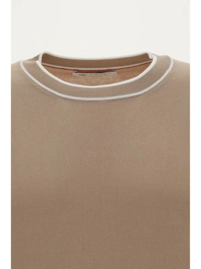 Brunello Cucinelli T-shirts In Brown