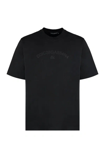 Dolce & Gabbana Cotton Crew-neck T-shirt In Black