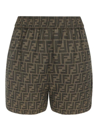 Fendi Bermuda Shorts In Tobacco