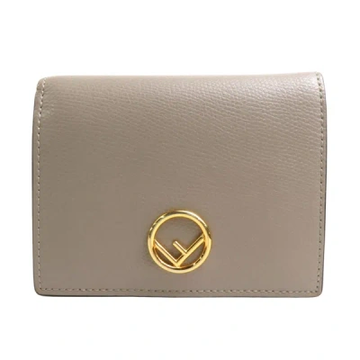 Fendi Beige Leather Wallet  ()