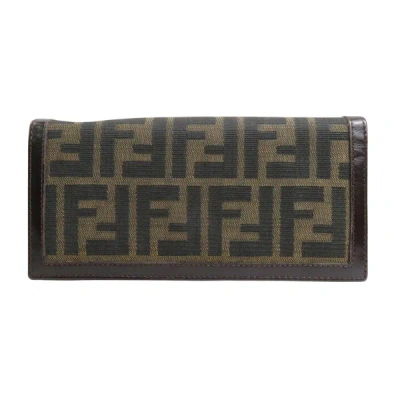 Fendi Zucca Brown Leather Wallet  ()