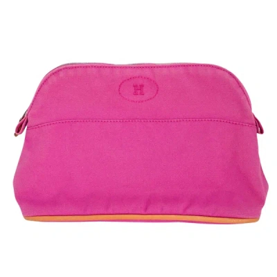 Hermes Hermès Bolide Purple Canvas Clutch Bag ()