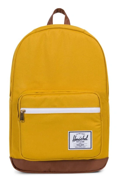 Herschel Supply Co Pop Quiz Backpack In Arrow Wood/ Tan Leather