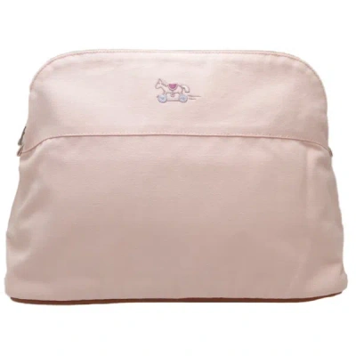 Hermes Hermès Pink Cotton Clutch Bag ()