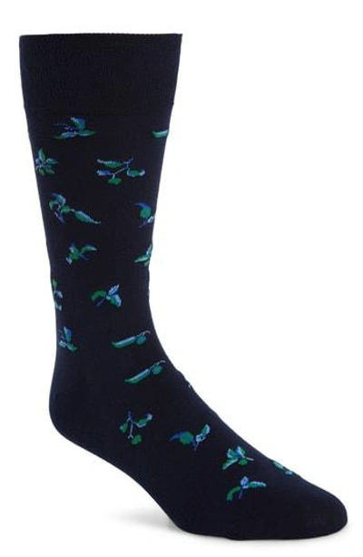 Paul Smith Men's Limonero Cotton-blend Socks In Black/ Blue