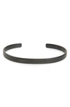 Caputo & Co Clean Metal Cuff Bracelet In Gunmetal