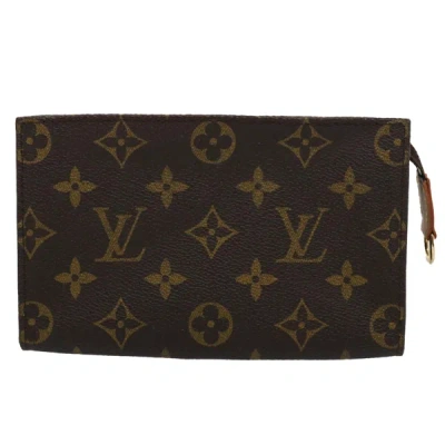 Pre-owned Louis Vuitton Bucket Brown Canvas Clutch Bag ()