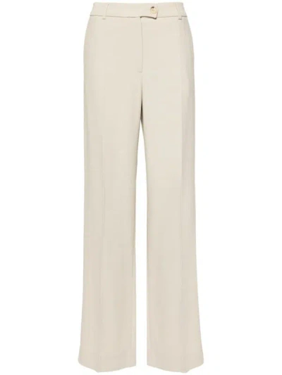 Totême Toteme Relaxed Straight Trousers In Ivory