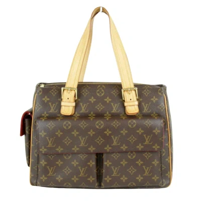 Pre-owned Louis Vuitton Multiple Cité Brown Canvas Shopper Bag ()