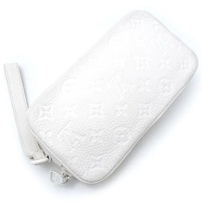 Pre-owned Louis Vuitton Pochette Volga White Leather Clutch Bag ()