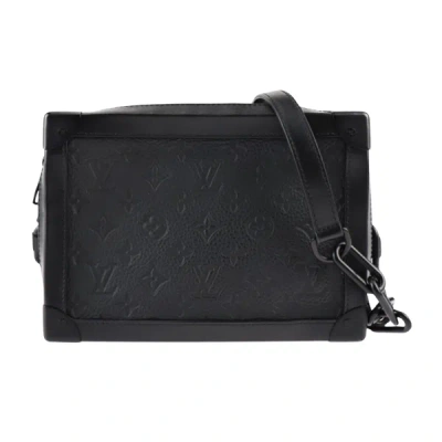 Pre-owned Louis Vuitton Soft Trunk Black Leather Shoulder Bag ()