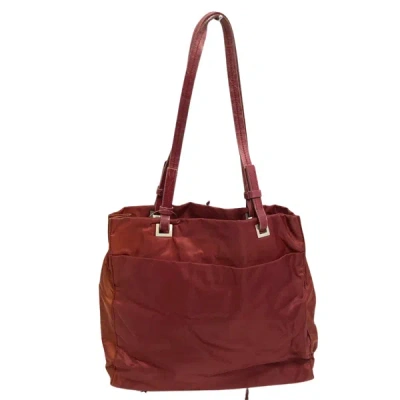 Prada Burgundy Synthetic Shoulder Bag ()