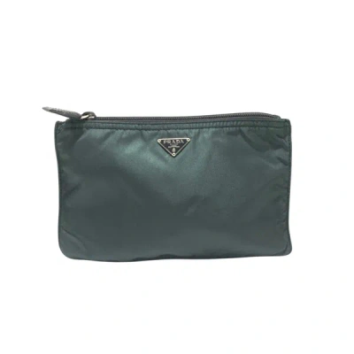 Prada Khaki Synthetic Clutch Bag ()