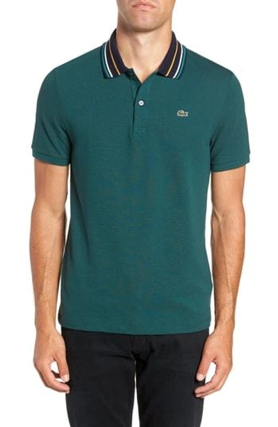 Lacoste Slim Fit Fancy Pique Polo In Aconit | ModeSens