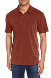 James Perse Slim Fit Sueded Jersey Polo In Cherrywood