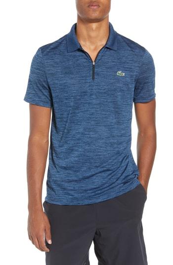 Lacoste Slim Fit Ultra Dry Polo In Azurite/ Black | ModeSens