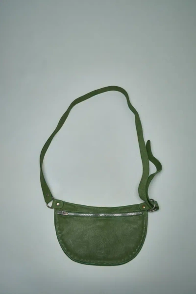 Guidi Q100 Soft Horse Full Grain Belt-bag In Green