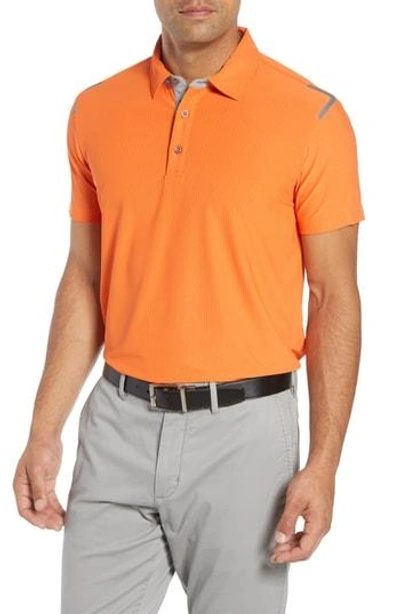 Bobby Jones Rule 18 Ergon Regular Fit Golf Polo In Orange
