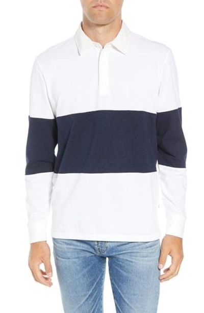 Bonobos Regular Fit Rugby Pique Polo In Navy Blazer White