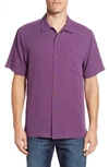 Tommy Bahama Royal Bermuda Silk Blend Camp Shirt In Sea Thistle Purple