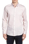 Ted Baker Pimlico Geometric Print Regular Fit Button-down Shirt In Pink