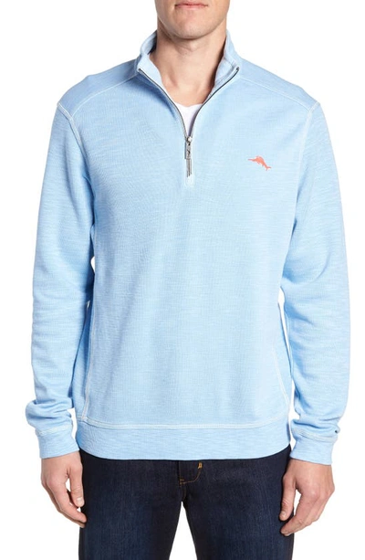 Tommy Bahama Tobago Bay Half Zip Pullover In Light Sky