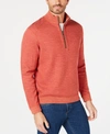 Tommy Bahama Men's Reversible Flipsider Half-zip Sweatshirt In Kimona Red