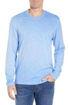 Tommy Bahama Suncoast Shores Long Sleeve V-neck T-shirt In New Blue Opal