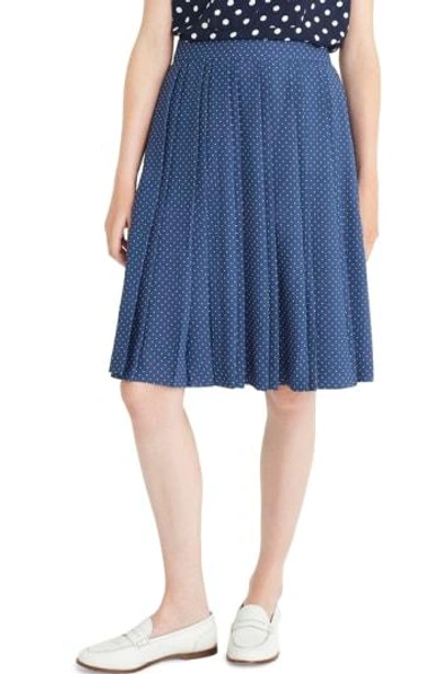 JCREW DOT DOUBLE PLEATED MIDI SKIRT J8169