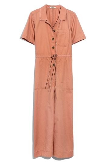 madewell coral jumpsuit