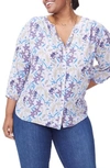 Nydj Blouse In Shrinking Violets Wild Lilac