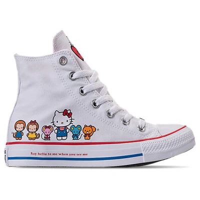 Converse Girls' Toddler Chuck Taylor All Star Hello Kitty High Top Casual Shoes, White