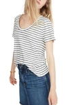 Madewell Alto Scoop Tee In Bright Ivory